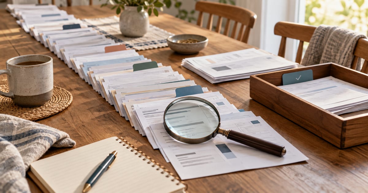 A Complete Audit of a Long Household Bill List