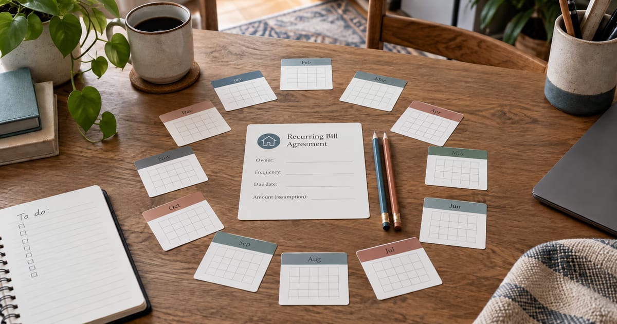 Setting Up a Recurring Household Bill Agreement